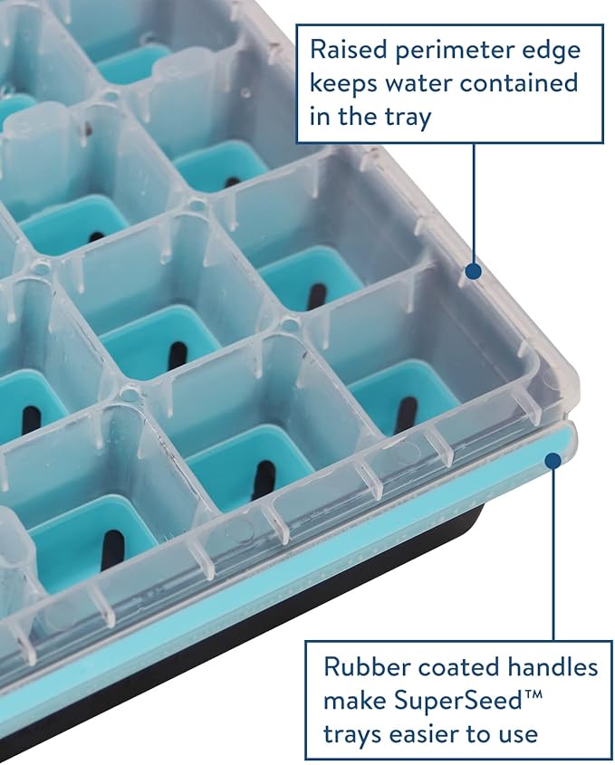Burpee SuperSeed Seed Starting Tray | 36 Cell Reusable Seed Starter Tray | for Starting Vegetable, Flower & Herb Seeds | Indoor Grow Kit for Plant Seedlings | for Germination Success