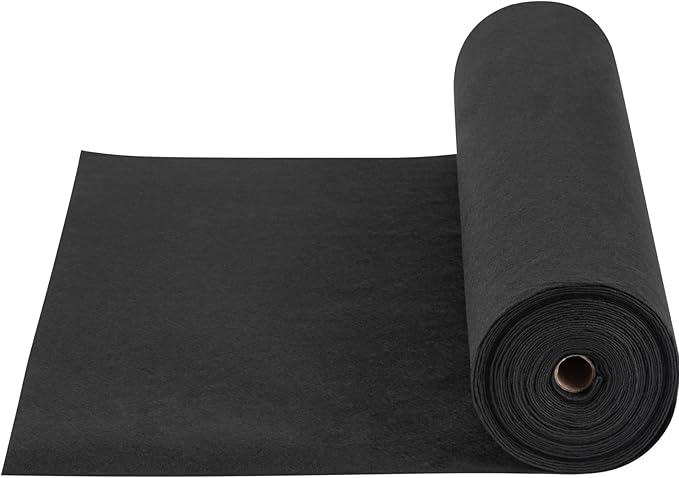 VEVOR Geotextile Landscape Fabric, 3ft x 100ft 4 oz, Non-Woven PP 350N Tensile Strength & 440 N Load Capacity, Drainage Ground Cover, Garden Weed Barrier, French Drains, Black