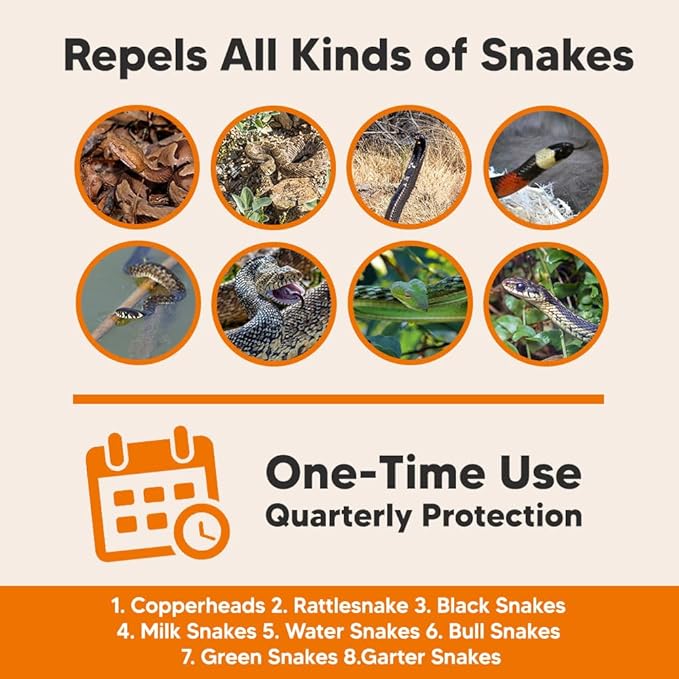 Snake Repellent for Yard Powerful, Snakes Away Repellent for Outdoors, Snake Deterrent Pet Safe Indoor, Yard Snake Out Repellant, Keep Snake Out of Home, Garden, Garage, Camping - 12 Pouches