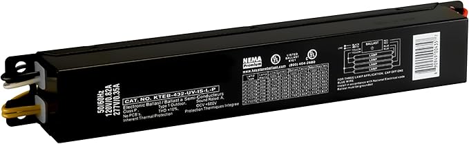 OHLECTRIC Replacement for Keystone KTEB-432-UV-IS-L-P 4 Lamp T8 Electronic Fluorescent Ballast with Low Light Output | 120-277V Input with Instant Start Operation | 0.78 Ballast Factor, UL-Approved
