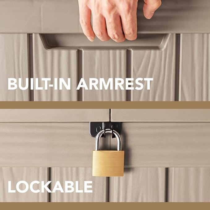 Devoko 150 Gallon Deck Box Resin Outdoor Storage Box Waterproof Storage Container for Patio Furniture Cushions