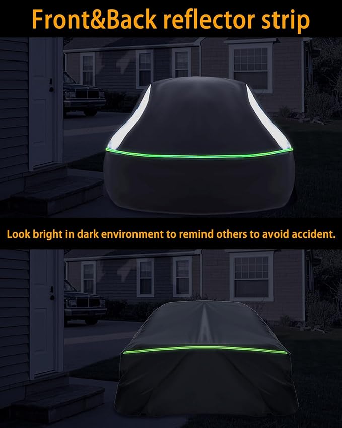 Full Enclosed Car Covers Universal Fit VW Beetle/Golf,Porsche Boxster,350z/370z,Audi TT/A3,BMW Z4,Supra A90/Integra,BRZ,Mini Cooper Clubman Sedan/Coupe/Cabrio/Hatchback Length 165-177 inches