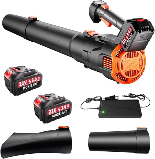 Electric Leaf Blower Cordless - Low-Noise Brushless Motor Leaf Blower with 2 Speed Mode & Ergonomic Handle Design, Portable Lightweight Blowers for Lawn Care, Yard & Patio Cleaning, Snow, Dust