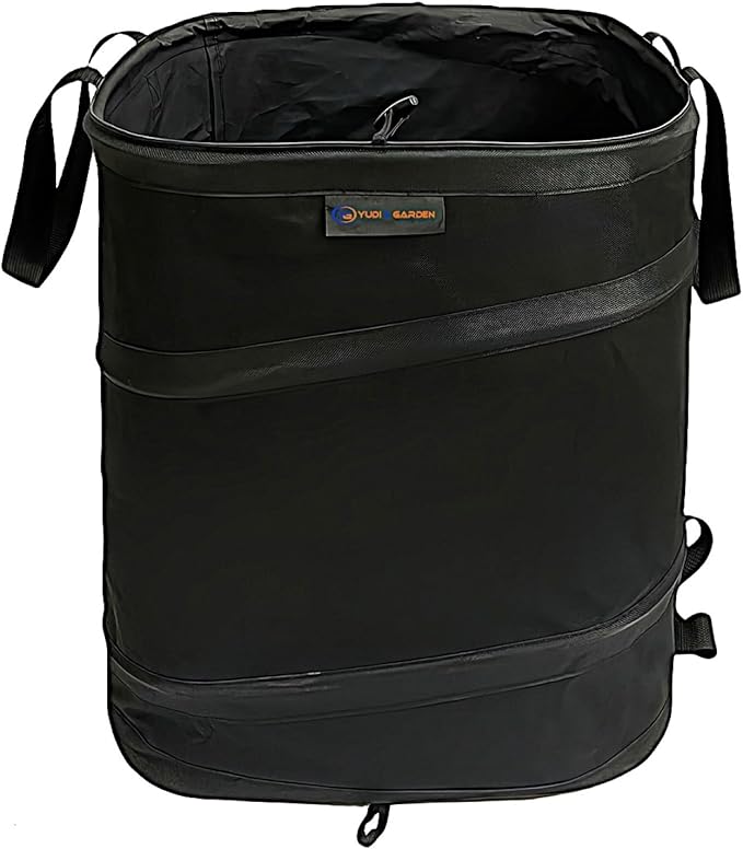YUDI & GARDEN 19 Gallon Square Collapsible Yard Waste Bin｜Collapsible Trash Can｜Camping Trash Can, for Collecting Weeds or Party and Yard Waste