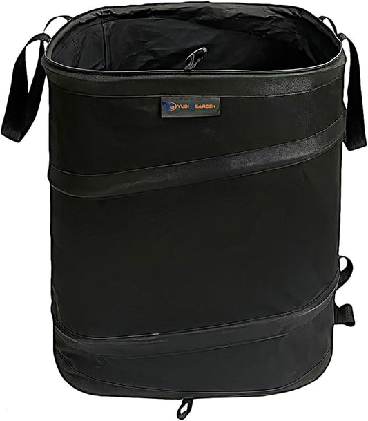 YUDI & GARDEN 19 Gallon Square Collapsible Yard Waste Bin｜Collapsible Trash Can｜Camping Trash Can, for Collecting Weeds or Party and Yard Waste