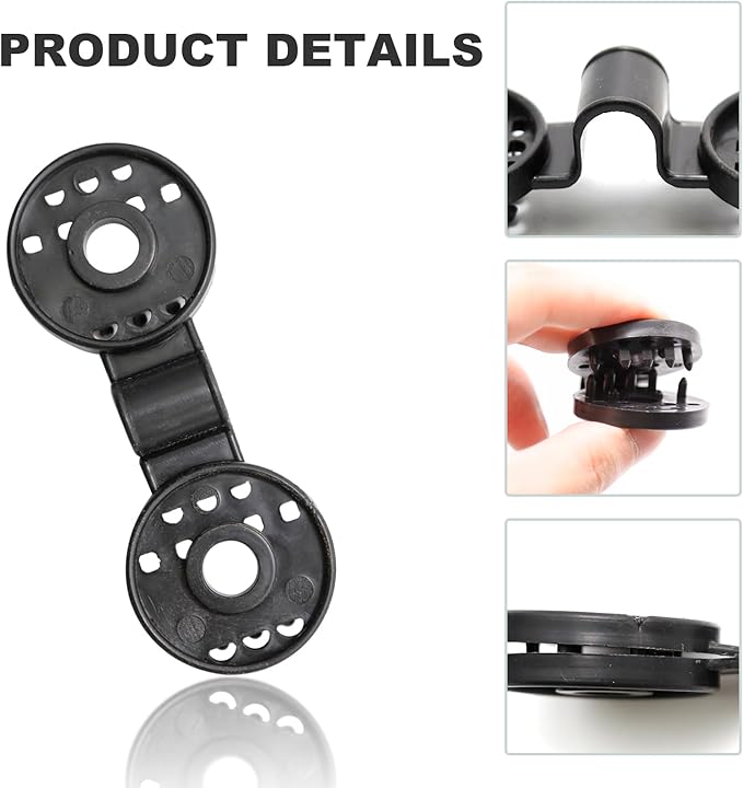 100PCs Heavy Duty Lock Grip, Round Plastic Black Clips for Windproof Awnings, 2023 New Shade Cloth Plastic Clips, Accessories for Vegetable Greenhouse