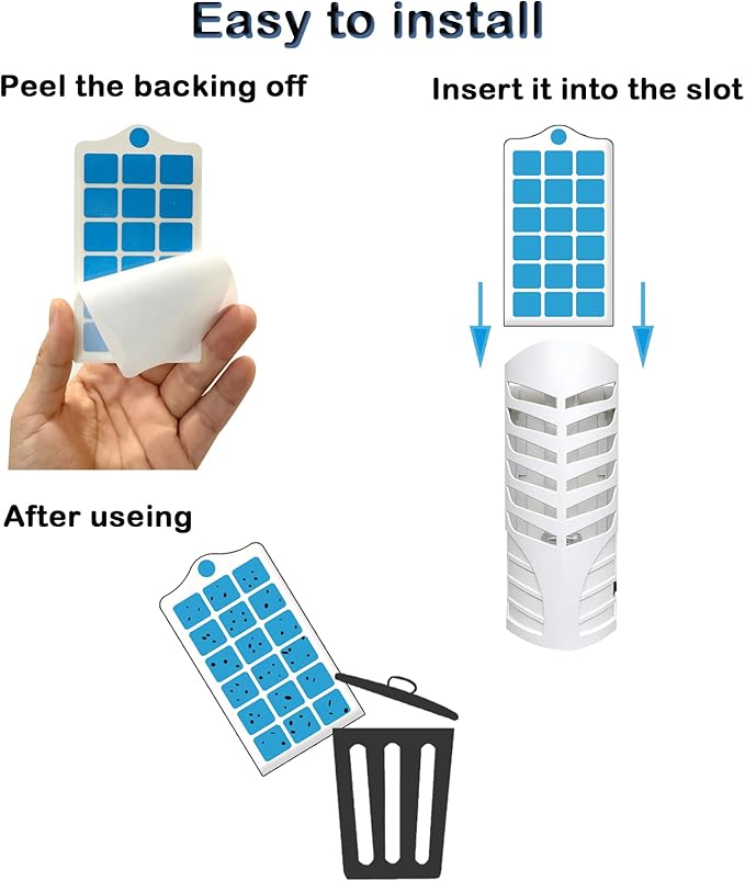 36 Pack Refills-VF02,Replacement Sticky Glue Boards for VF02,Indoor Plug in Refill Cards,Safer-Home Indoor,Plug in(Pack of 36 Refills)