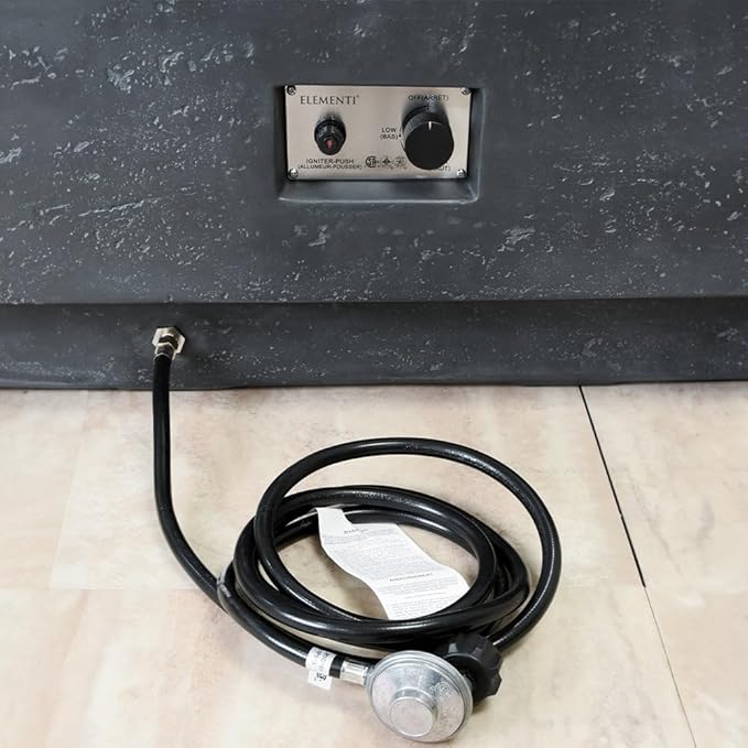 Manhattan Concrete Fire Pit 36" x 36" Outdoor Patio Firepit Includes Lava Rocks Modern Fire Pits & Outdoor Fireplaces for Garden, Deck, Indoor & Outdoor Heating