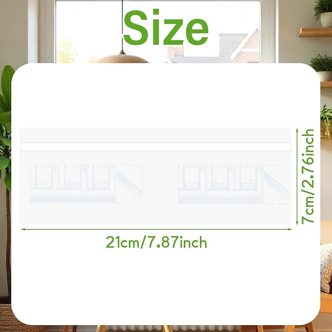 60 Pack Window Fly Traps, Window Sticky Traps, Sticky Non-Toxic Clear Fly Paper Indoor for Home