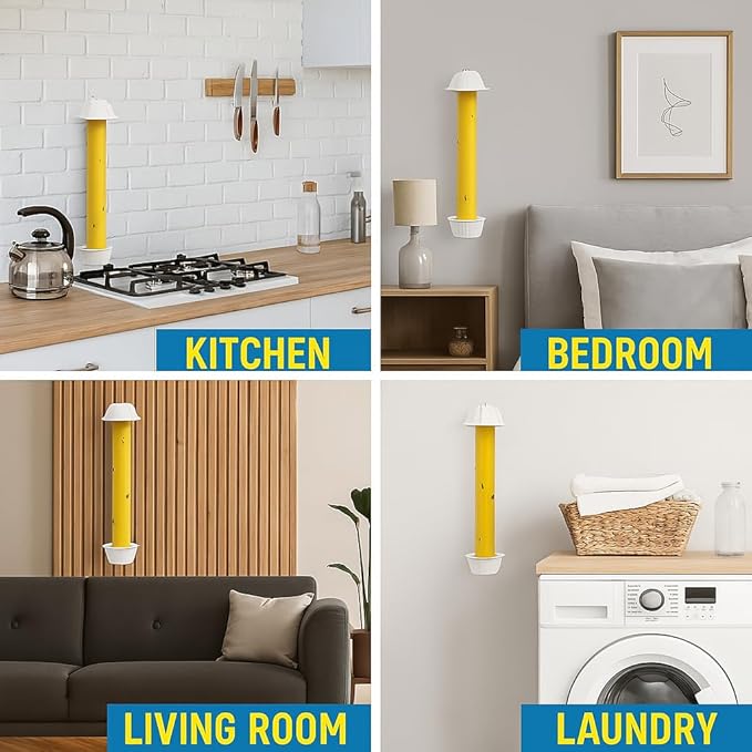 Fly Stick Sticky Fly Traps for Indoors and Outdoor Wasp Traps - Effective Pest Control 4 Pack