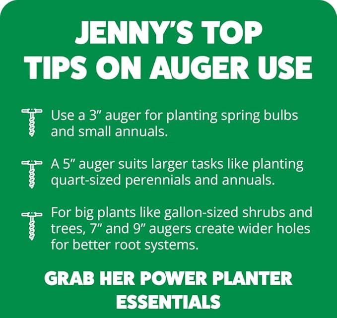 Power Planter Bulb Auger & Bedding Plant Tool - 3"x7" Garden Drill Bit with 3/8" Non-Slip Hex Drive, Hand-Welded Planting Tool, Up to 6" Deep, Pink