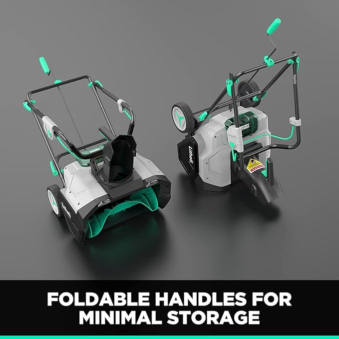 LiTHELi Cordless Snow Blower 2x20V, 20 Inch Battery Powered Snow Thrower with Brushless Motor Electric Snow Remove Machine, 2 x4.0 Ah Batteries & Charger