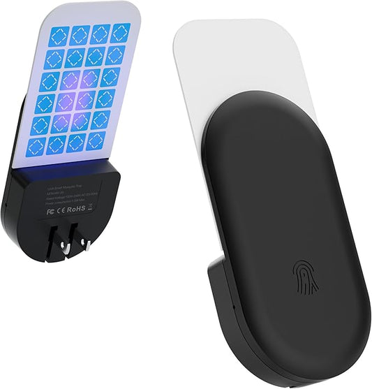 Fly Trap Indoor, 3 in 1 Plug-in Fruit Fly Trap,1 Trap Black and 5 Glue Cards, Fruit Fly Traps for Indoors, Flying Insect Trap for Gnat, Moth, Mosquito, Suitable for Every Part of The Home