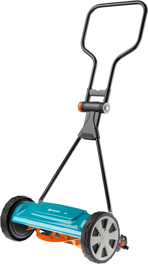GARDENA (4018) Classic 16" Reel Lawn Mower with 5 Blades. The Lawn Mower for Everyday use with No Gas, No Electricity Makes Mowing a Breeze. Best Yard Tools You can own.