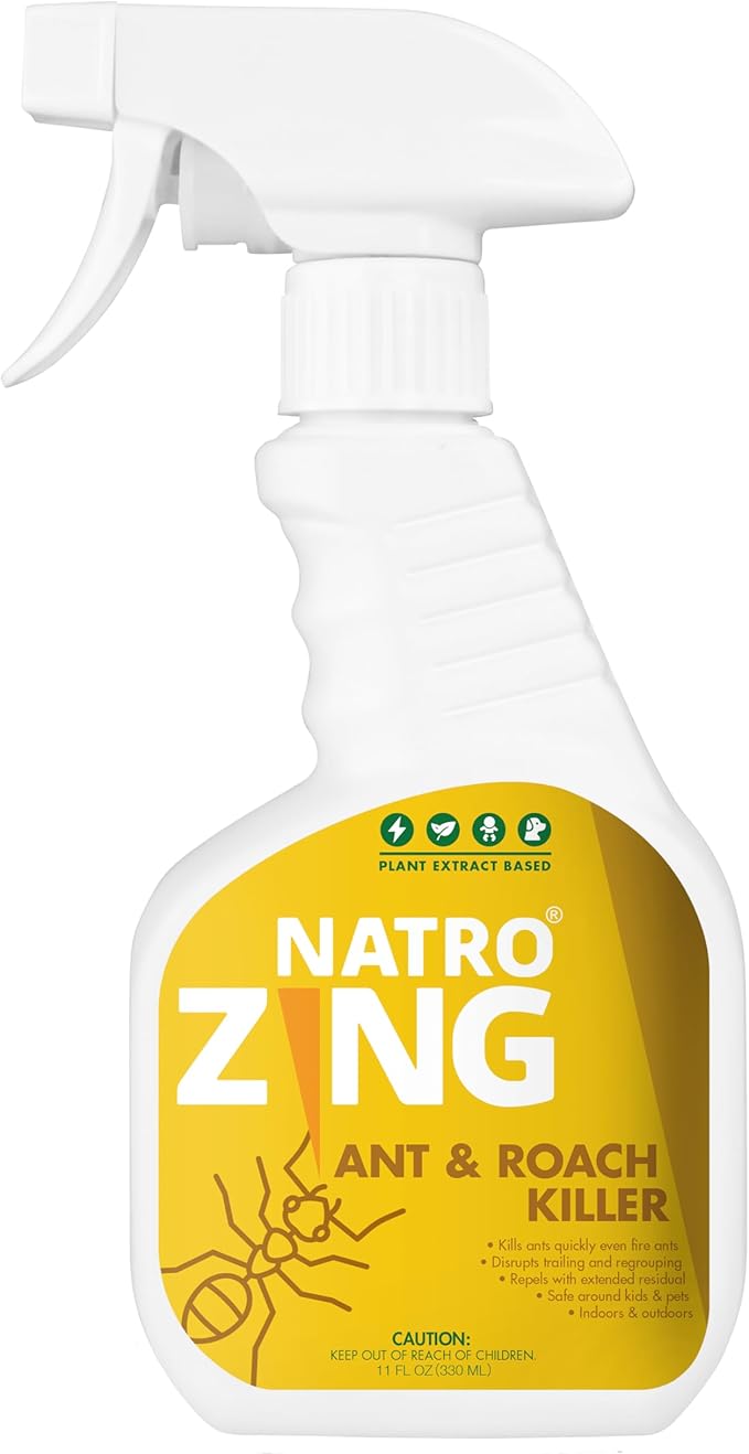 Ant & Roach Killer 11 oz Indoors and Outdoors, Ant Spray for Home, Ant Repellent for House, Fast Kill, Prevents for Weeks, Also Kills Roaches Spiders Centipedes