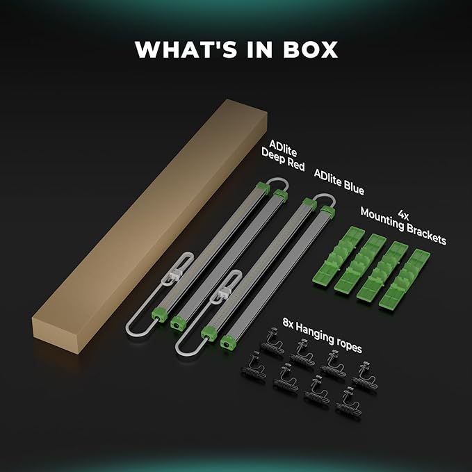 MARS HYDRO ADlite Red30 & Blue30 Led Grow Light for Increased Plants Yield, 30Wx2 Grow Lights, 440nm & 660nm Spectrum supplemental Light 3x3 FT Coverage Deep Red and Blue Grow Light Bars