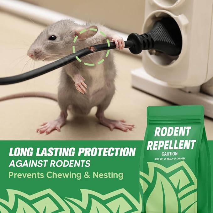 Rodent Repellent, Mouse Repellent Pouches, Mice Repellents Indoor, Rat Repellant for House, Mouse Deterrent Outdoor, Rodent-Repelling Pouches, Natural Peppermint to Repel Mice and Rats-10P