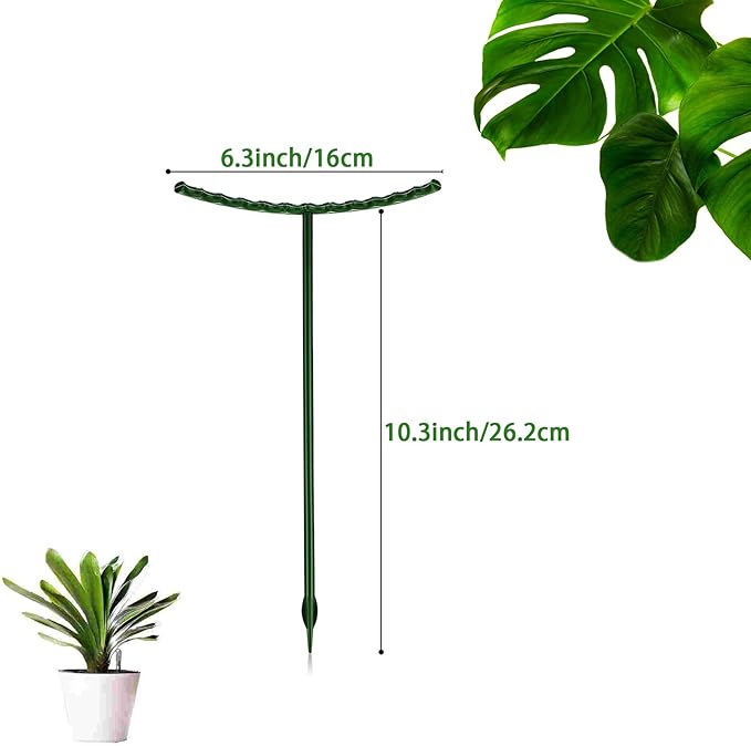 14Pcs Plant Support Stake Half Round Plant Support Ring Garden Flower Support for Tomato, Hydrangea, Indoor Plants, 6.3" Wide X 10.3" High