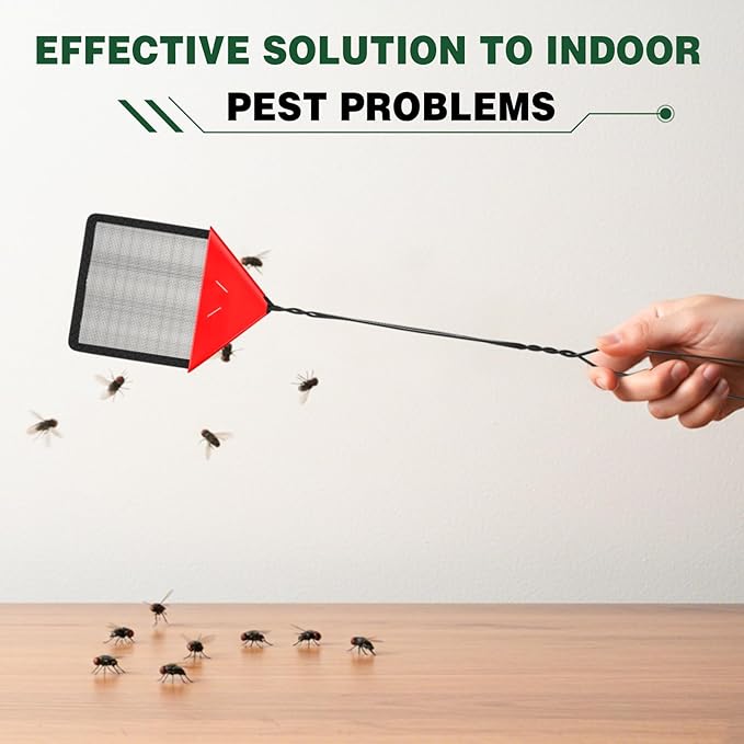 12 Pcs 21.7 x 4.3 Wire Mesh Fly Swatter with Metal Handle, Heavy-Duty Bug & Fly Swatter for Indoor Outdoor