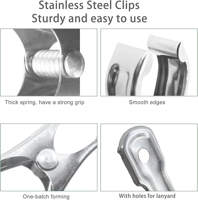 80 Pcs 2inches Gardening Clips for Netting, Metal Clamps Made of Stainless Steel, Have a Strong Grip of Greenhouse Clips Keep the Plant Cover on Garden Hoops