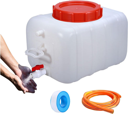 Water Storage Container with Spigot Hose, 52.8 Gallon Portable Water Tank Thick Water Dispenser Carrier Heavy Duty Water Bucket for Hiking Picnic Vehicle Outdoor Emergency(Size:80L/21.1Gal)