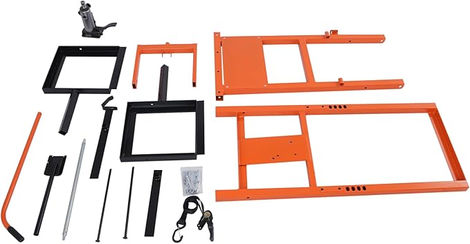 Lawn Mower Lift, 500Lbs Lawn Mower Lift Carbon Steel Hydraulic Lift Jack Lawnmower Lift Tool Adjustable Lawnmower Lifts w/Hydraulic Foot Pedal for Garden Tractors All-Terrain Maintenance and Repair