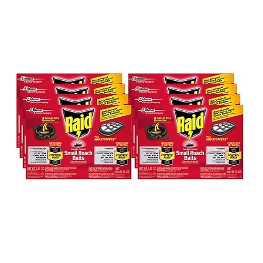 Raid Double Control Small Roach Baits Plus Egg Stopper 0.63 Ounce (Pack of 8)