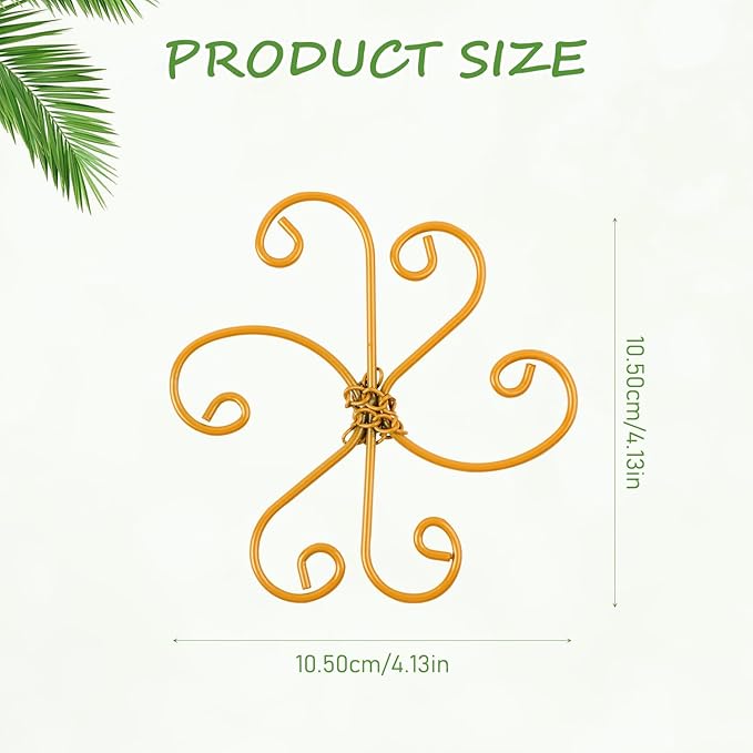 4-Pack Plant Stem Support, Plant Stabilizer for Indoor Plants, Monstera Plant Support System, Plant Stem Holder for Fixing Green Plants and Vines (A)