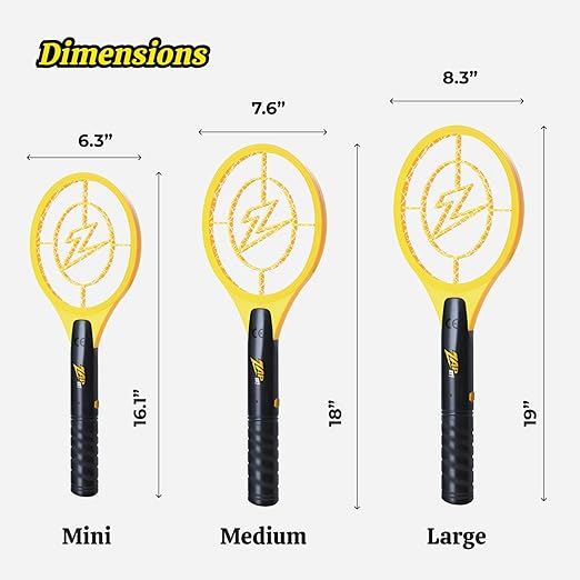 ZAP IT! Bug Zapper Battery Powered (2xAA Included) Bug Zapper Racket, 3,500 Volt
