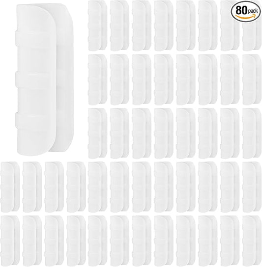 80PCS 1 inch Greenhouse Clips White Greenhouse Clamps Black Plastic Clamps Garden Buildings Tube Clips for PVC Pipe Greenhouse Films, Sunshade Nets, Shelters, Farming, Gardening