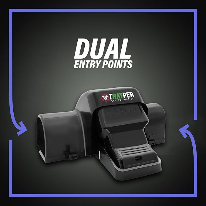 Rat and Chipmunk Traps. Prevents Accidental Triggering with Dual Tunneled Design. Covered Snap Traps for Humane Kill, Reusable, Pest Control for Rats, Indoor & Outdoor Use. 4 Pack