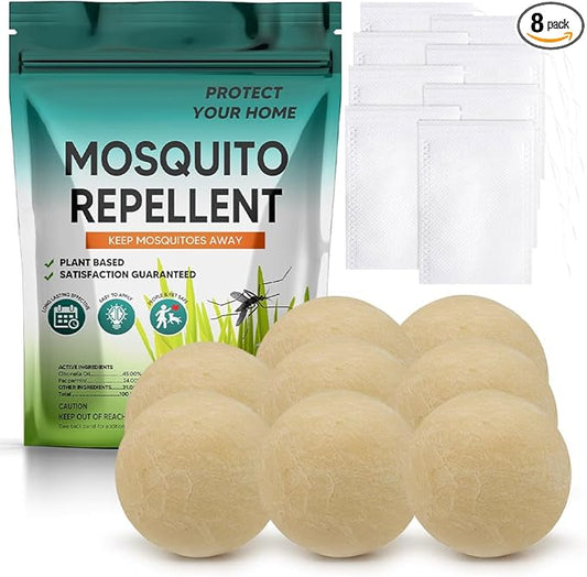 Mosquito Repellent Outdoor Patio, Mosquito Repellent Indoors, Mosquito Away Deterrent for Backyard, Camping, Travel, Outdoor 8-Packs