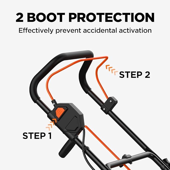 Litheli 2X20V Cordless Snow Blower, 20 Inch Snow Thrower with 4.0Ah Battery, Electric Snow Blowers with LED Spotlight and Brushless Motor for Walkways and Driveways