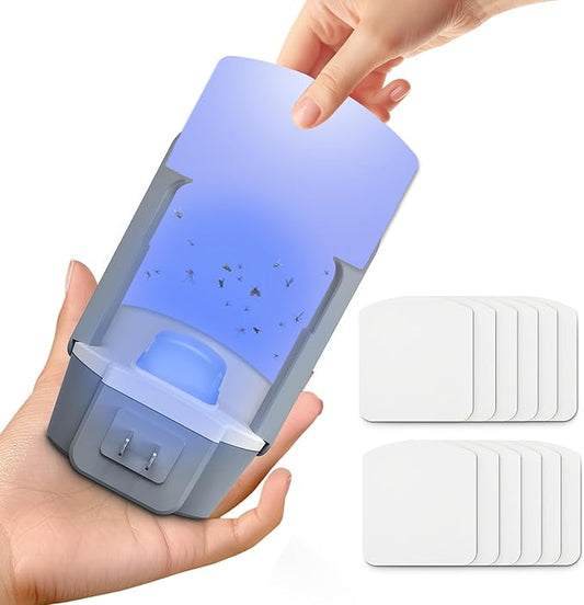 Flying Insect Trap Refills – 12 Sticky Glue Cards for Fruit Fly Trap, Gnat Trap, Mosquito & Bug Catcher Indoor