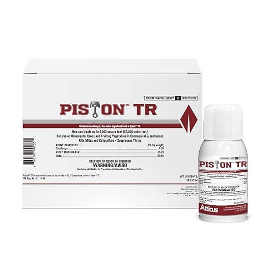 Atticus Piston TR Greenhouse Fogger (Compare to Pylon) (12 Pack) - Total Release Chlorfenapyr Insecticide/Miticide - Controls Mites, Thrips, Caterpillars, and Adult Fungus Gnats