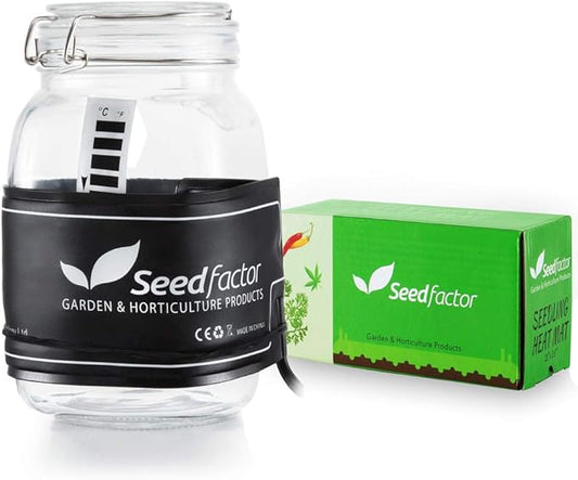 MET Certified Seedling Heat Mat, Seedfactor Waterproof Durable Germination Station Heat Mat, Warm Hydroponic Heating Pad for Indoor Home Gardening Seed Starter(3.5" X 21")