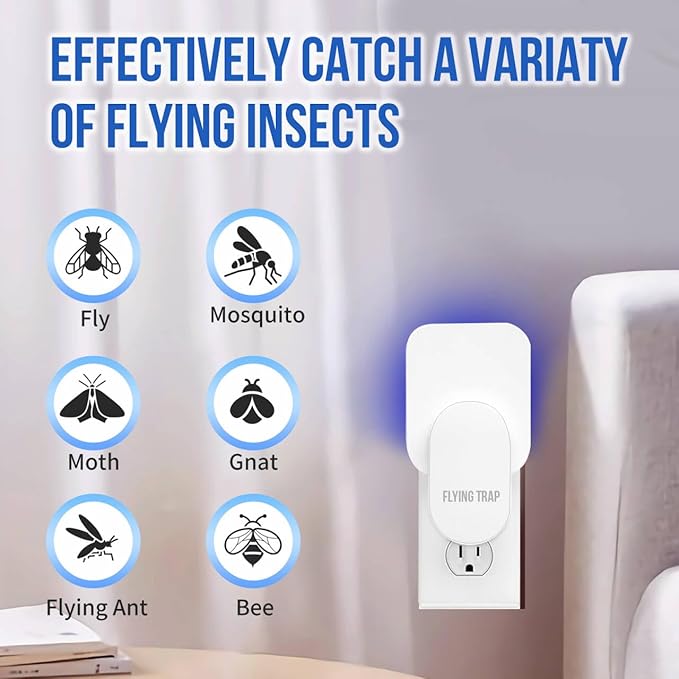 40 Pack Refill Glue Cards, Saferr Home Fly Trap Refill Compatible with Saferr Home SH502, S23005-06