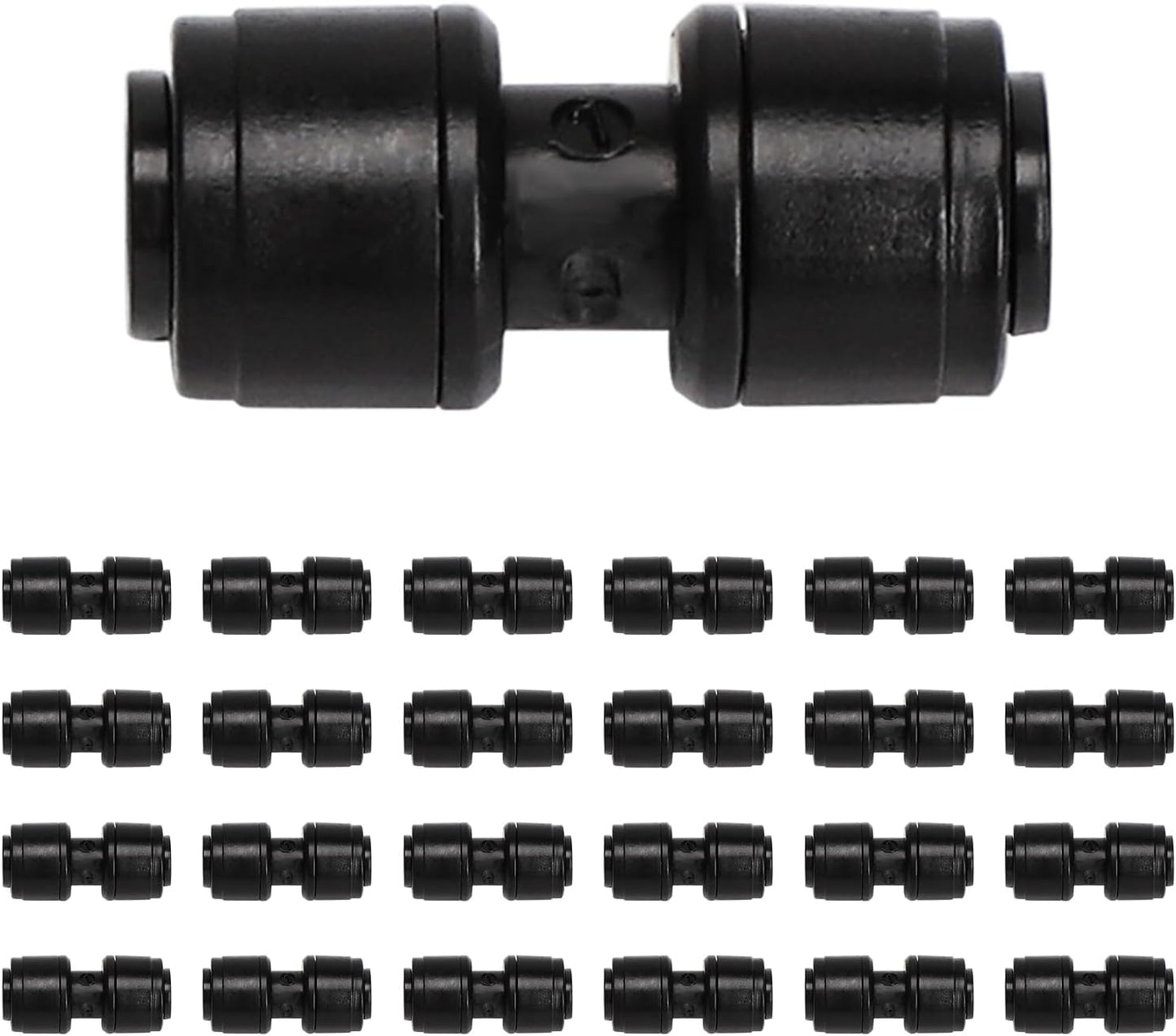 MIXC 20 Pack 1/4" Drip Irrigation Coupling Connectors, Quick Connect Drip Line Connectors for 1/4 Inch Irrigation Tubing, Leak Free Irrigation Tubing Connectors for Garden Sprinkler System.