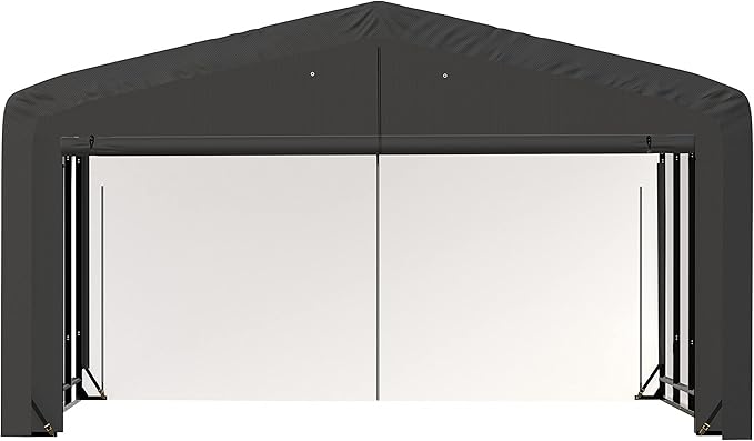 ShelterLogic ShelterTube Garage & Storage Shelter, 20' x 18' x 12' Heavy-Duty Steel Frame Wind and Snow-Load Rated Enclosure, Gray
