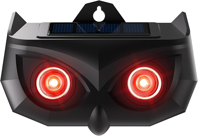 Solar Animal Repeller-Nocturnal Coyote Deterrent with Upgraded Frequency Flashing Lights-Waterproof Deer Repellent Device for Raccoon Fox Skunk-Predator Lights for Chicken Coop Farm Yard Garden (1)