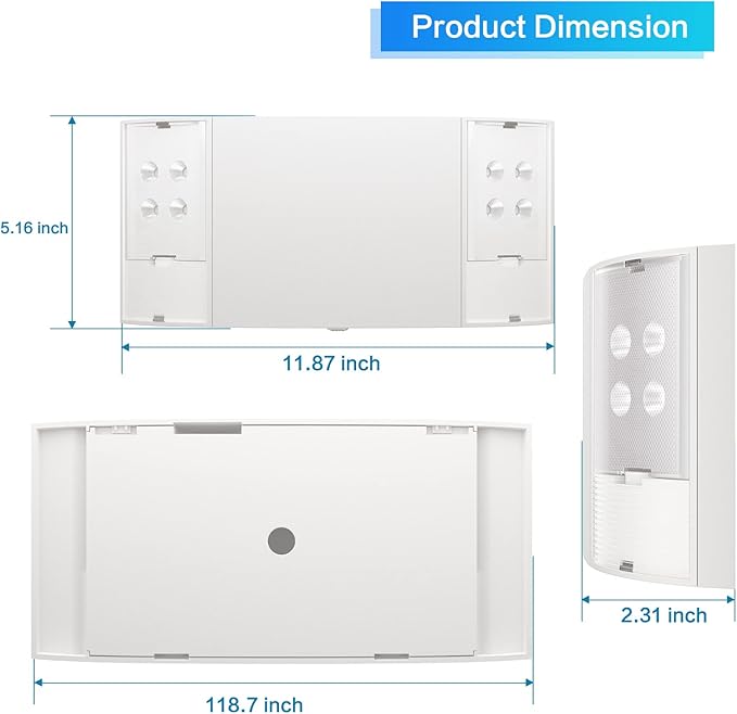 4 Packs LED Emergency Lights with Battery Backup - Two Heads White Commercial Emergency Lights -UL Listed-AC 120/277V-Hardwired Emergency Exit Light Fixtures for Business/Home.