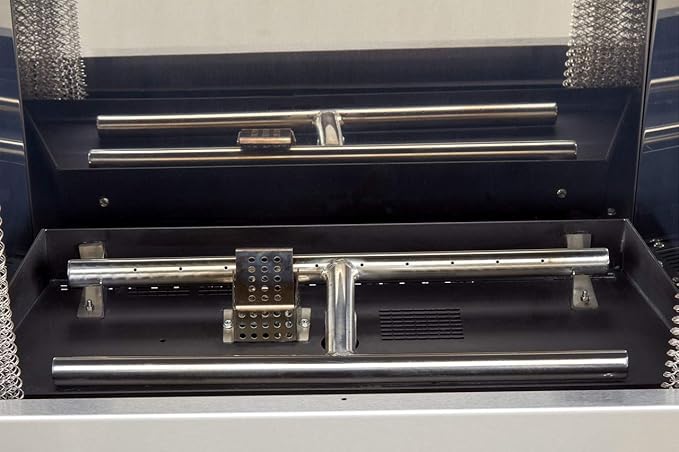 Duluth Forge Ventless Stainless Outdoor Gas Fireplace Insert with Reflective Copper Glass Media - 24,000 BTU, Manual Control - Model# DF450SS-G-RCO