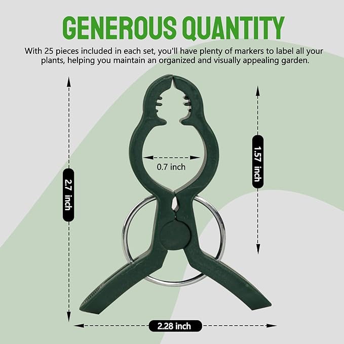 25 Pcs Garden Clips - Plant Support Clips for Tomatoes, Cucumbers, and More - Keep Your Garden Healthy and Thriving with Tomato Clips