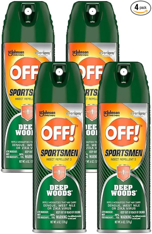 Off! Deep Woods Sportsman Insect Spray 6 Ounce (Pack of 4)
