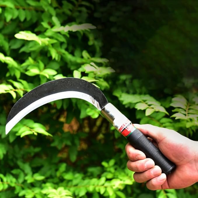 DOITOOL 2pcs Weeder Device Cutter Sickle Manganese Gardening Harvest Steel Grass Hook Reaping Tool Chopping Manual Multipurpose Tree