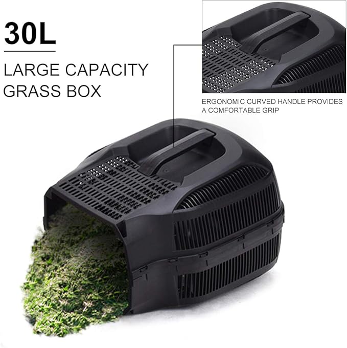 Goplus Lawn Mower, 13 Inch 2-in-1 Electric Lawn Mower with Grass Collection Bag, Folding Handle, Adjustable Cutting Height, Corded Push Lawn Mowers for Garden Yard, 12 Amp (Red)