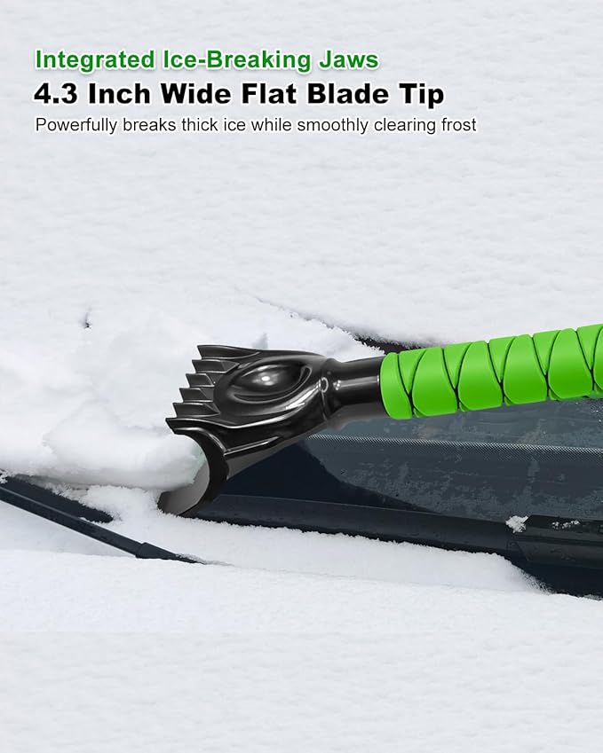 SEAAES 35.5 Inch Snow Brush for Car, Extendable Windshield Ice Scraper with Foam Grip, Snow Scraper Brush for SUV Truck Auto Jeep RV Vehicle Window