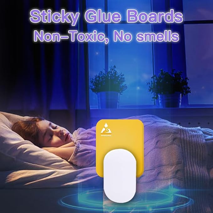 36 Pcs Sticky Refill Glue Cards, Compatible with Safer Home SH502, Dynatrap DT3005W-DS3, DT23005-06, Targets Moth, Fly, Mosquito, Gnat and More, Safe and Super Sticky (Macaron Yellow)