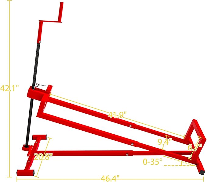 Ride-On Lawn Mower Jack Lift - Telescopic Maintenance Jack for Garden Tractors and Riding Lawn Mowers, 880 lbs Weight Capacity, Manual and Power Tool Handles Included