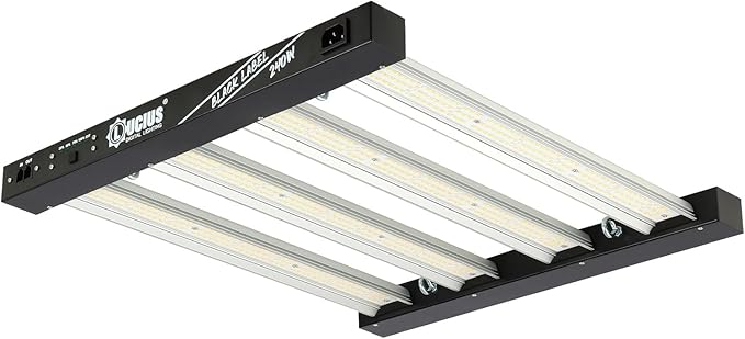 Lucius 240W LED Grow Light with LM281B Diodes, 2.9 µmol/J High Efficiency, Dimmable 4-Bar Light with 1200 Diodes, Full Spectrum Plant Grow Lamp for Indoor Plants, Seeding, Veg, Bloom, 120/240/277V